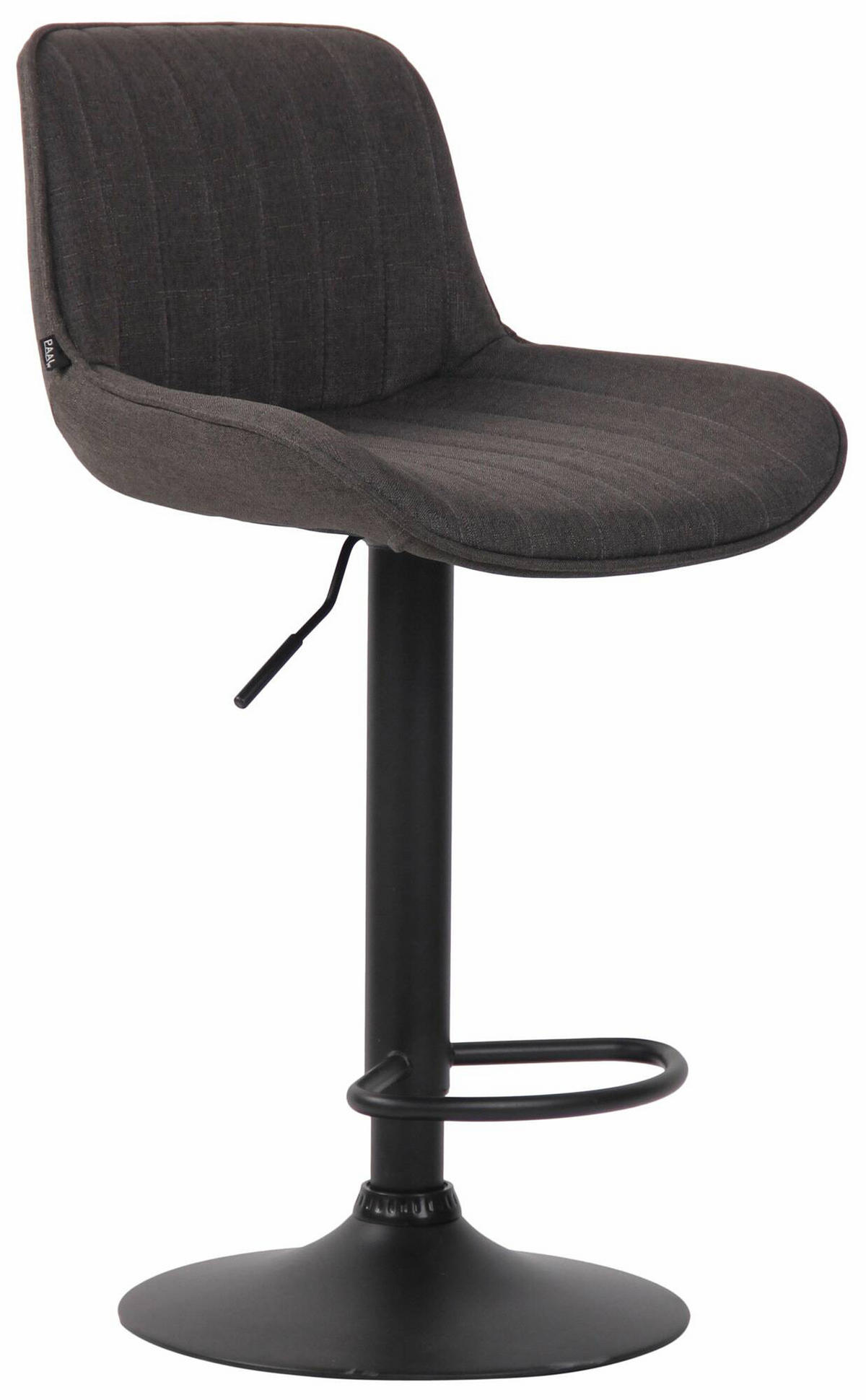 BARHOCKER 2er Set Lentos Stoff schwarz dunkelgrau - Dunkelgrau/Schwarz, Textil/Metall (50/108/50cm) - TPFLiving