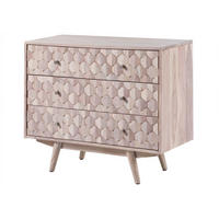KOMMODE Akazie 88x42x75 weiß lackiert MOSAYK #207 - Weiß, Holz (88/75/42cm) - Massivmoebel24