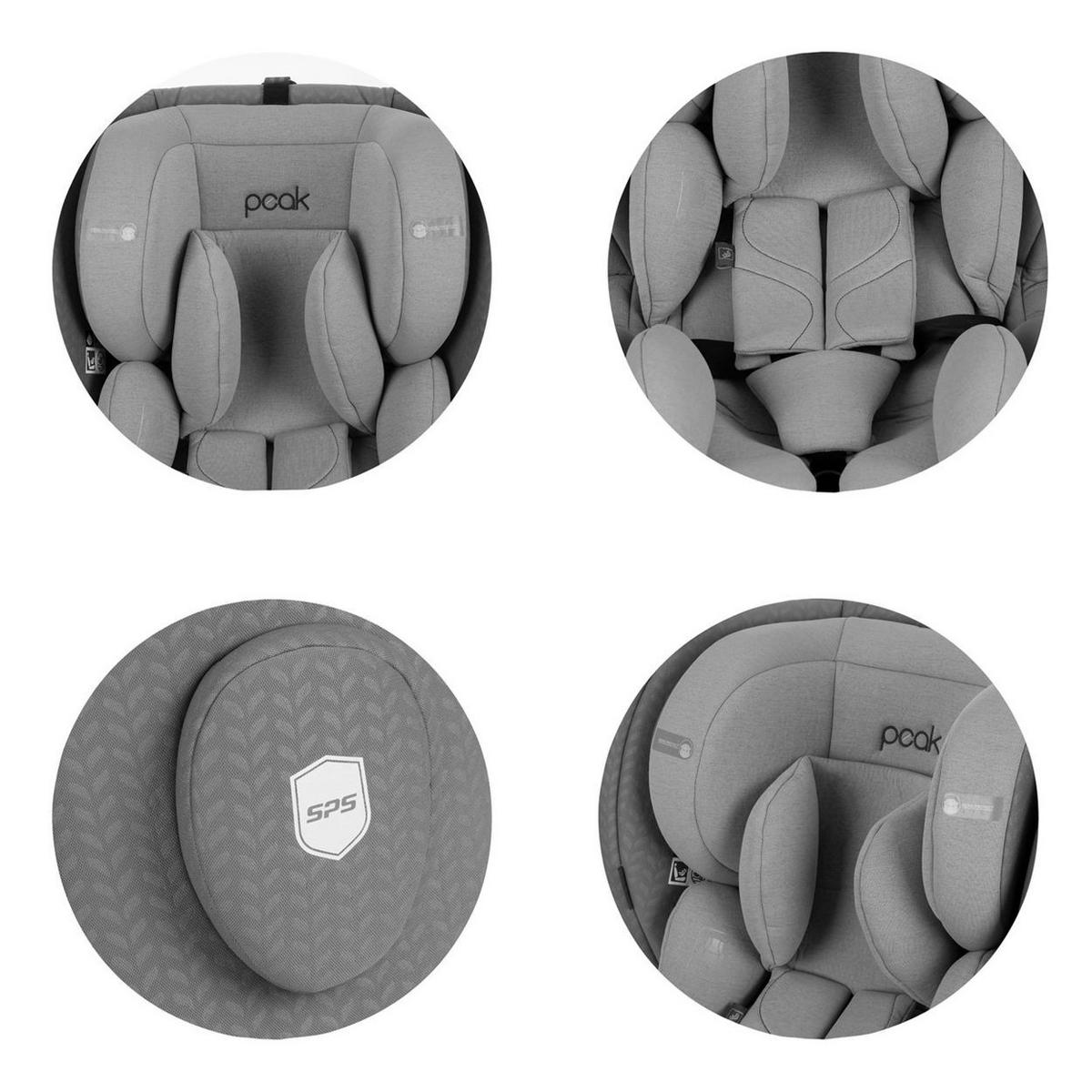 KINDERSITZ Peak i-Size rosa (40 - 150 cm) Isofix, SPS, drehbar, verstellbar - Rosa, Kunststoff (52/60/60cm) - Chipolino