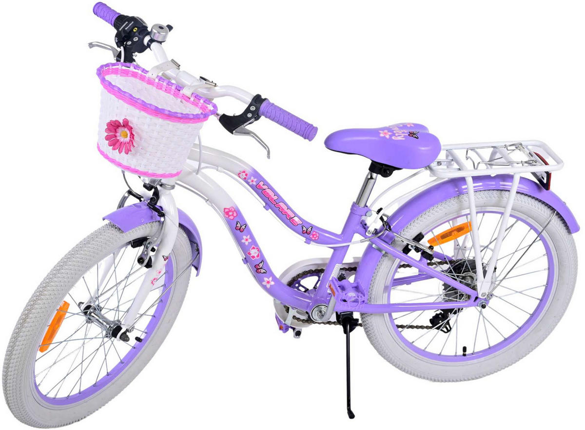 KINDERFAHRRAD Lovely - Mädchen - 20 Zoll - 2 Handbremsen - 7 Gänge - Lila - Lila, Metall (82cm) - TPFSports