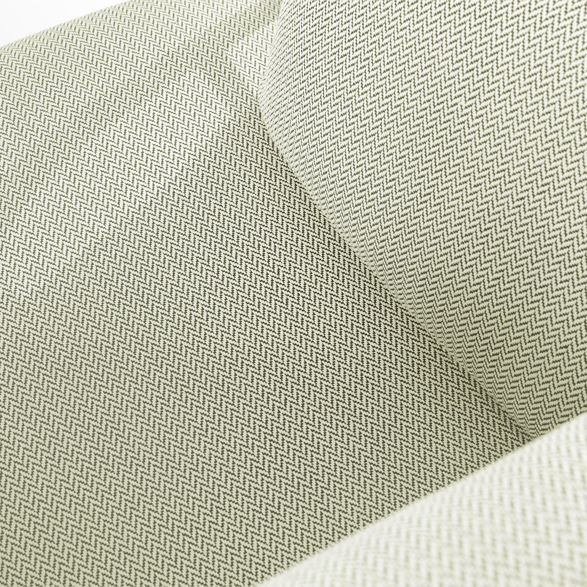 GARTENSESSEL RAMBE inkl. Auflagen, Stahlgestell, Modern, Weiß - Weiß/Hellgrün, Textil/Metall (79/80/80cm) - KONSIMO®