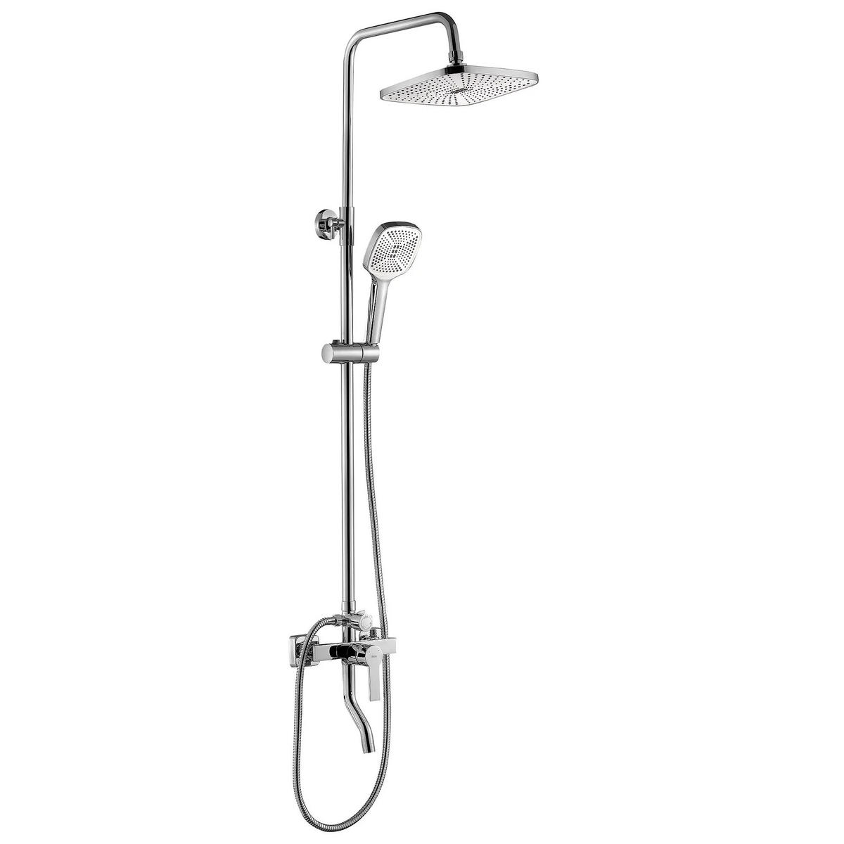 DUSCHGARNITUR My2021-77c Rea Argus Chrome - Chromfarben, Metall (43.5/144/150cm) - REA