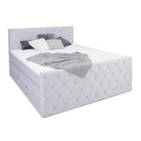 BOXSPRINGBETT Dubai Lila 160 /200 cm H2/H3 Samt - Lila, Textil (160/200cm) - wonello