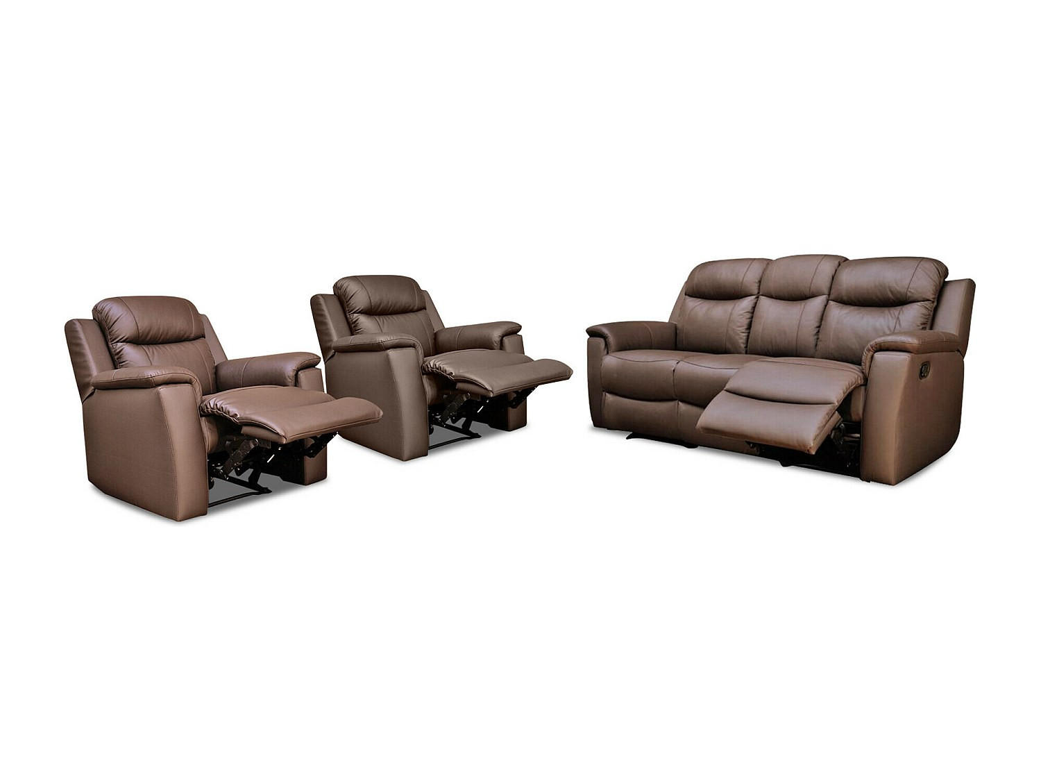 Vente-Unique Couchgarnitur Braun 205x100x96 cm