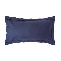 KISSENBEZUG Perkal mit Stehsaum, Fadendichte 200 - Dunkelblau, Textil (50/90cm) - Homescapes