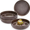 PASTASCHALEN SET KAIRO GRAPHIT - 4 teilig aus Steingut - Braun, Keramik (26.5cm) - Sänger