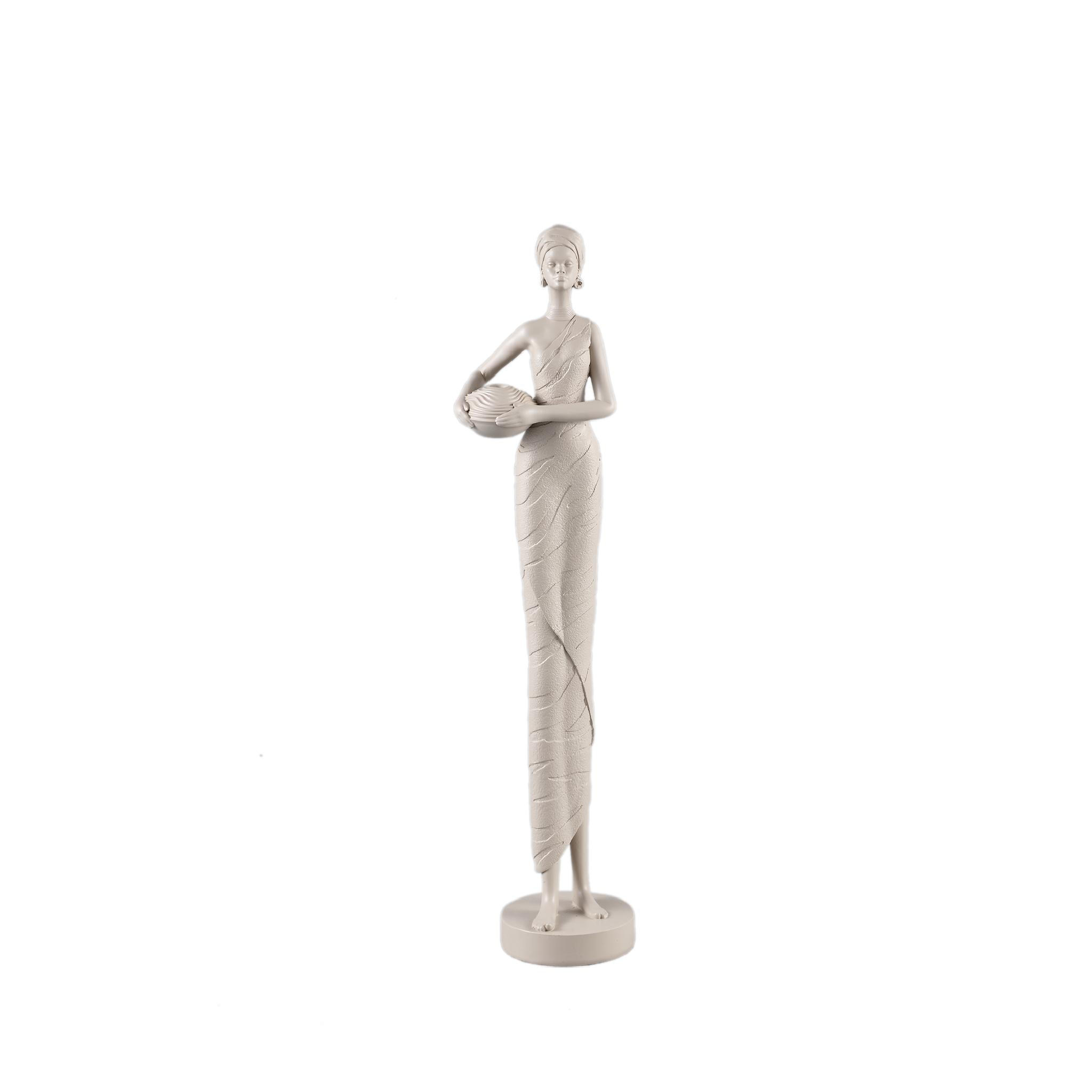 SKULPTUR Rafah Taupe 11.5/8.5/50cm - Taupe, Kunststoff (8.5/50/11.5cm) - PTMD Collection
