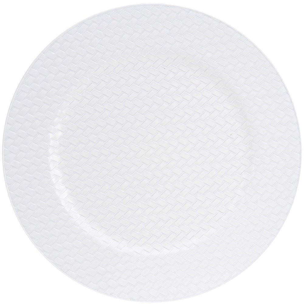 WEIHNACHTSTELLER Geflecht Ø 33 cm - Weiß, Kunststoff (33/33/33cm) - Home Styling Collection