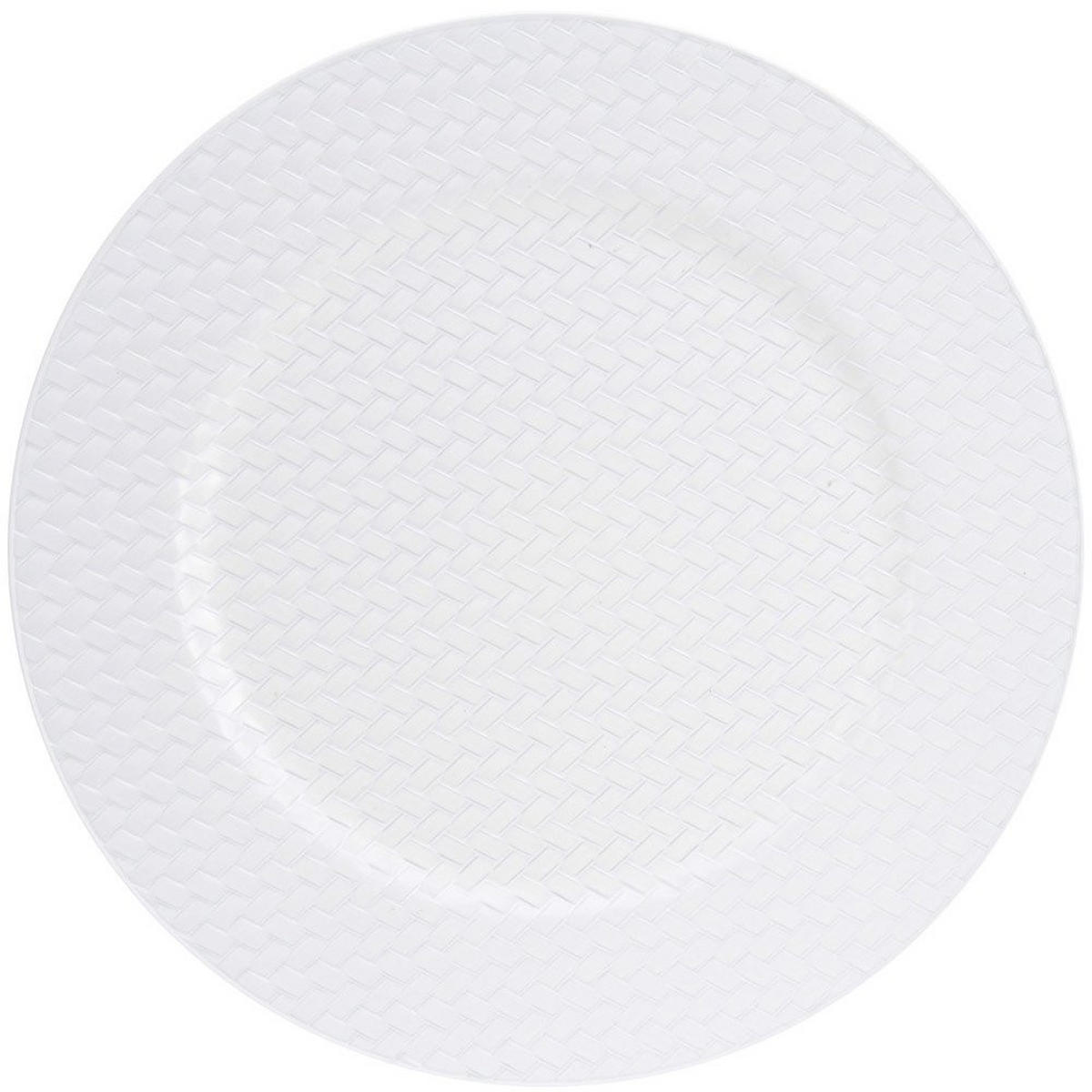 WEIHNACHTSTELLER Geflecht Ø 33 cm - Weiß, Kunststoff (33/33/33cm) - Home Styling Collection