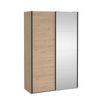 SCHIEBETÜRENSCHRANK, Bergamo, Eiche, Holzwerkstoff, 139 x 67 x 221 cm - Eichefarben, Holzwerkstoff (139/221/67cm) - ebuy24