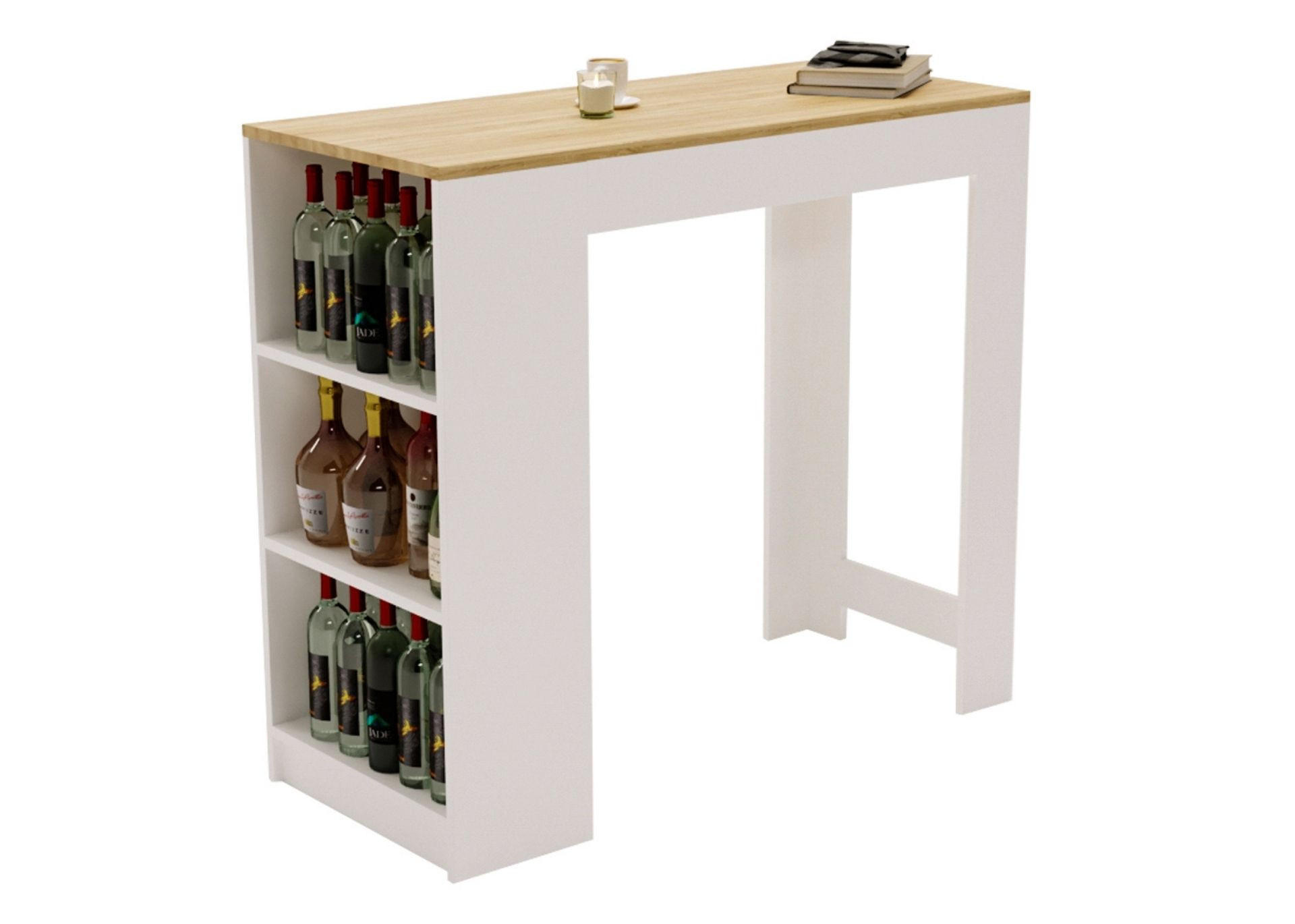 BARTISCH Sonoma Eiche 103/50.5/115cm - Weiß/Sonoma Eiche, Holzwerkstoff (115/103/50.5cm) - CraftPAK
