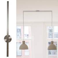 AUFHÄNGESYSTEM für zwei Hängelampen - Twin - 110cm - Edelstahl - Verstellbare Lampenaufhängung - Pendelleuchten Schieben und Drehen - Edelstahlfarben, Metall (110/3/2cm) - Lightswing®