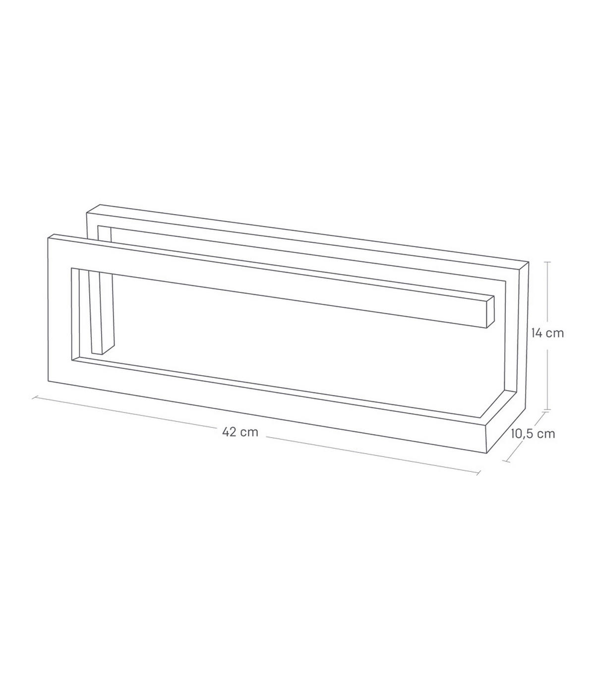 PANTOFFELSTÄNDER Line 6462 Schwarz Metall 14/42/10.5 cm - Schwarz, Metall (42/14/10.5cm) - Yamazaki