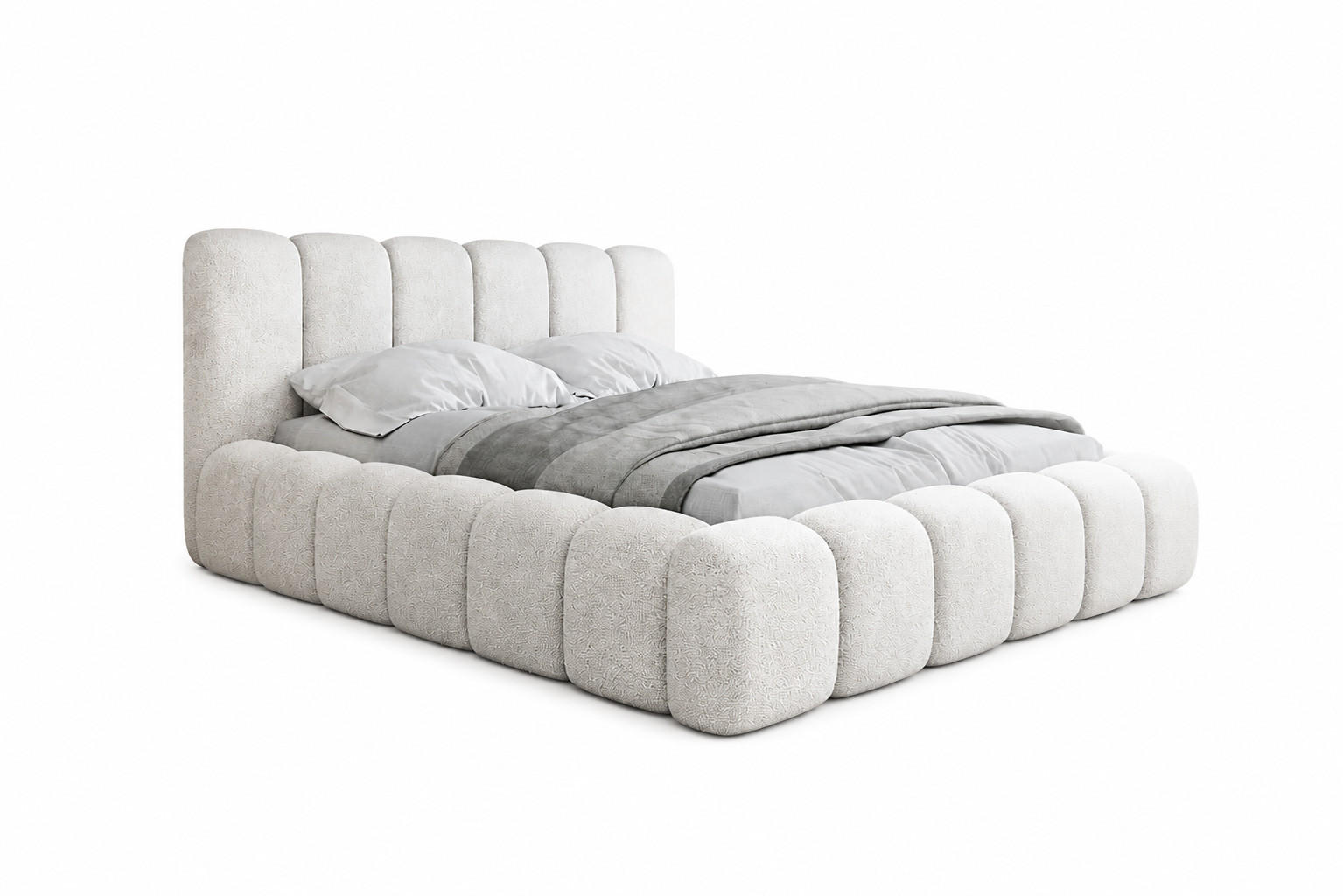 BETT SOFINA MORF - Creme, Holzwerkstoff (200/200cm) - Meblini