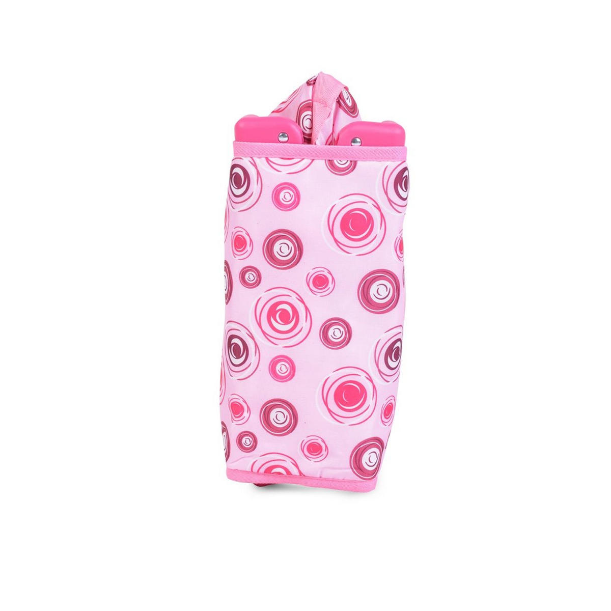 PUPPENBETT Apple 9340 56 x 33 cm, faltbar, Matratze, Seitenfenster, Tragetasche, ab 3 Jahren - Rosa, Kunststoff (56/32/33cm) - Moni