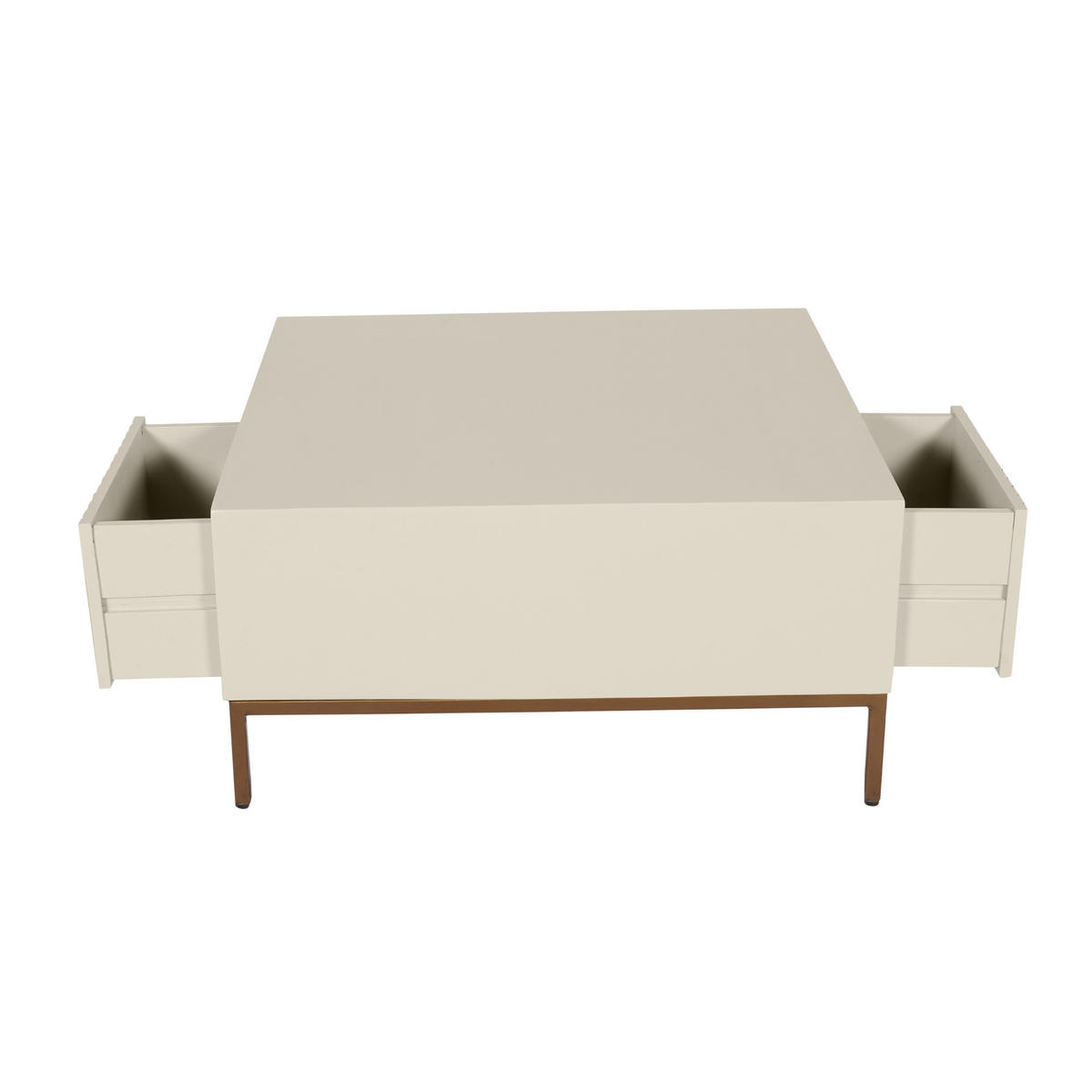 COUCHTISCH Dimora Mangoholz 80 cm / 80 cm Sand - Sandfarben, Holz (80/80/40cm)