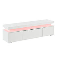 LOWBOARD 150/35/43 cm aus Spanplatte mit LED-Beleuchtung Weiß - Weiß, Holzwerkstoff (150/43/35cm) - Modenvie