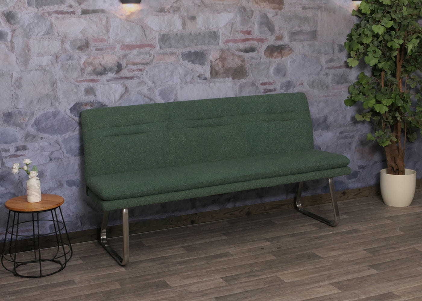 SITZBANK Grün - Grün, Textil (180/93/58cm) - MCW