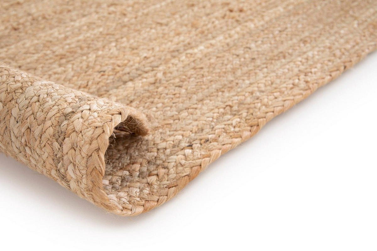 TEPPICH quadratisch aus natürlicher Jute beige - Beige, Naturmaterialien (160/160cm) - AFK Living