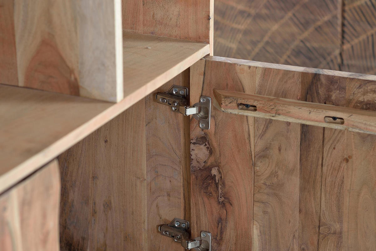 BÜCHERREGAL aus Akazienholz - Braun, Holz (102/180/38cm) - Giner y Colomer