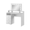 SCHMINKTICH BREZZA 120/136/40 cm mit Schubladen, Weiß - Weiß, Holzwerkstoff (120/136/40cm) - MASSENO