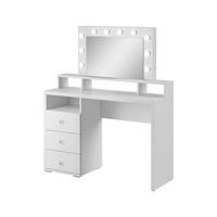 SCHMINKTICH BREZZA 120/136/40 cm mit Schubladen, Weiß - Weiß, Holzwerkstoff (120/136/40cm) - MASSENO
