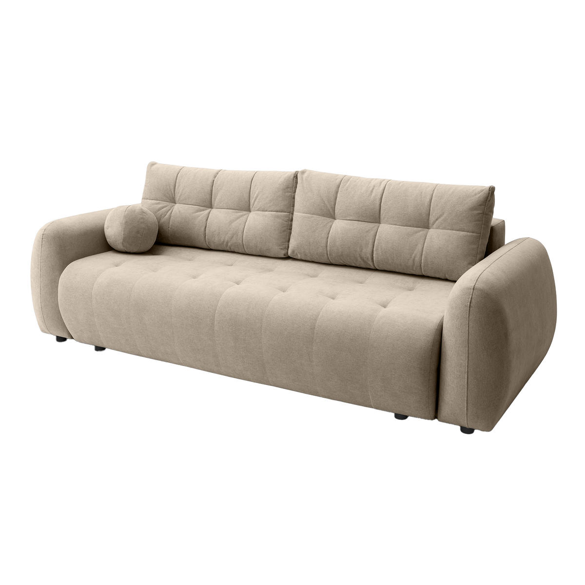 SOFA ARNIS mit Schlaffunktion, Beige - Beige, Textil (252/70/105cm) - Fedve