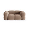SOFA Loretto aus Samt dunkelbeige 2 Sitzplätze - Mokka, Textil (100/68/180cm) - Cosmopolitan Design