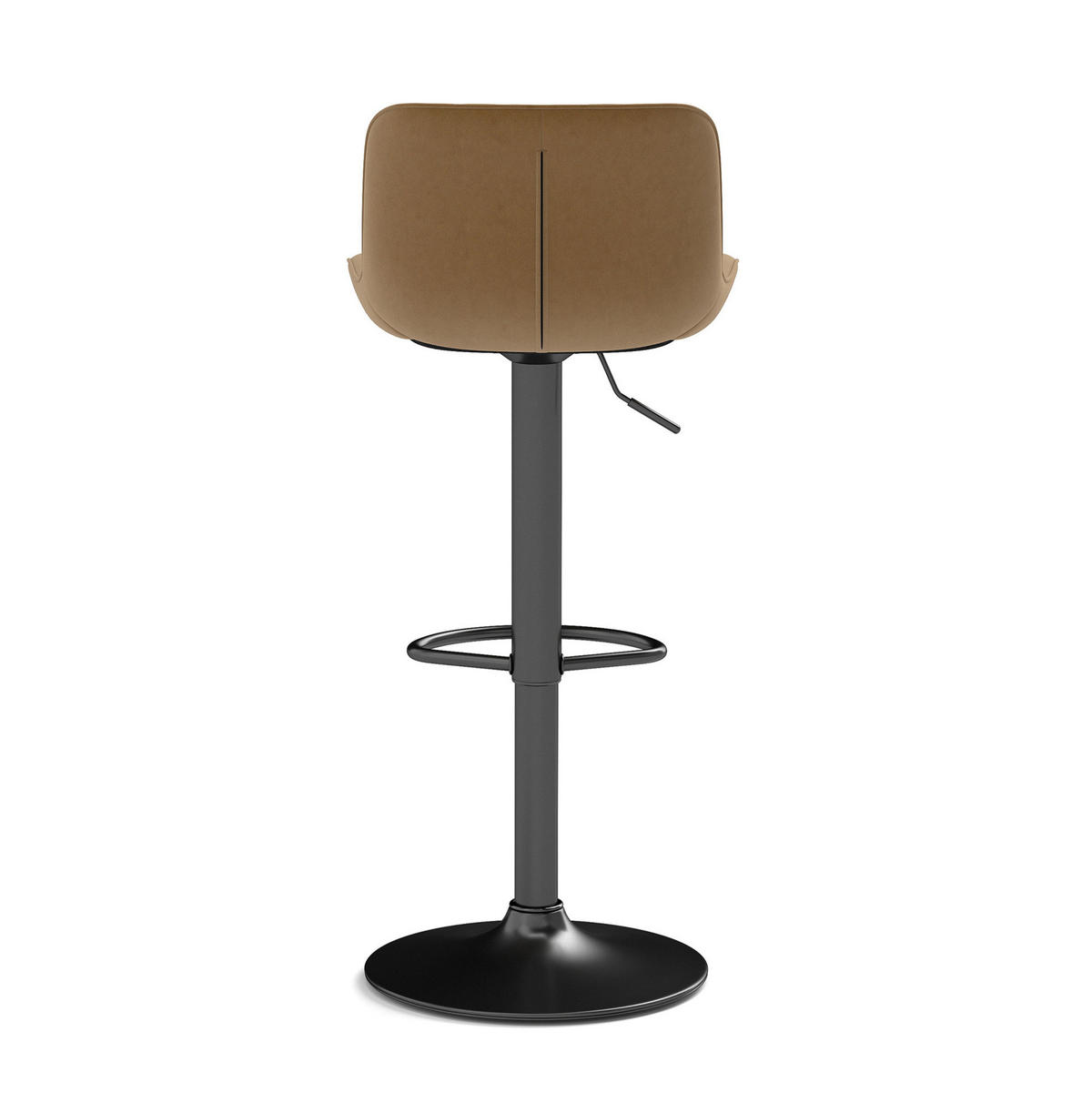BARHOCKER höhenverstellbar 87-109 cm Samt Braun 4er-Set - Braun, Metall (46/86/47cm) - Meubliv