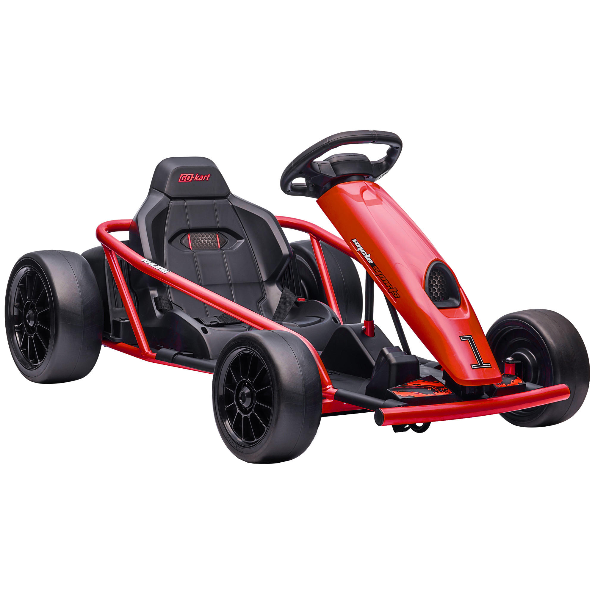 Homcom Elektro-Go-Kart Rot 77x54x115 cm