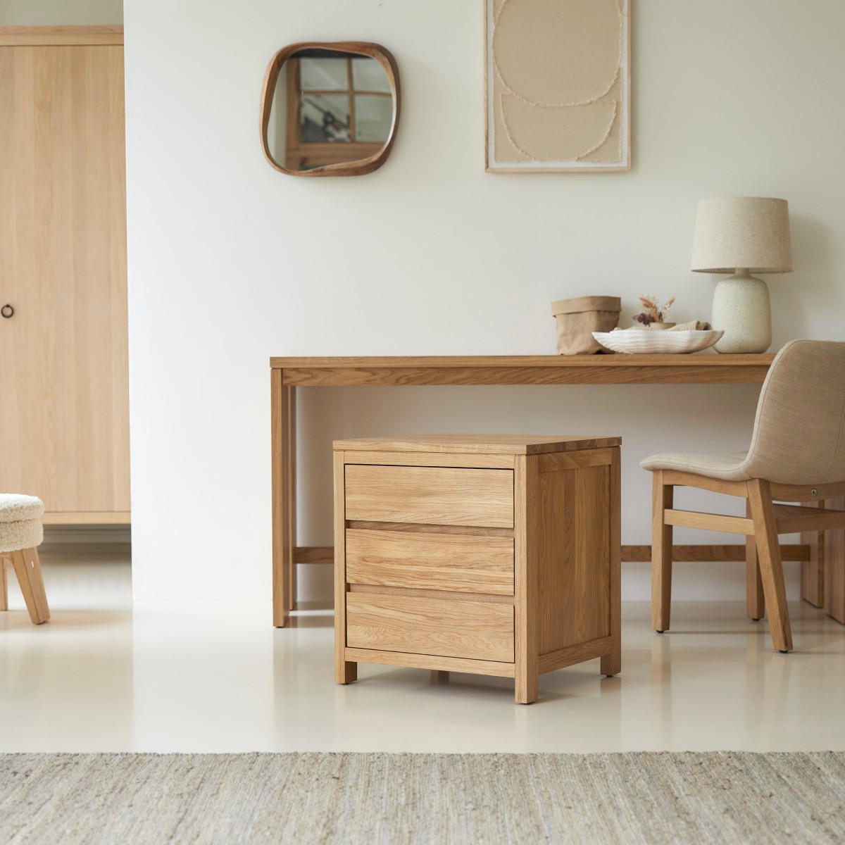 SCHREIBTISCH Eden Natur aus Eiche - Naturfarben, Holz (60/160/74cm) - Tikamoon