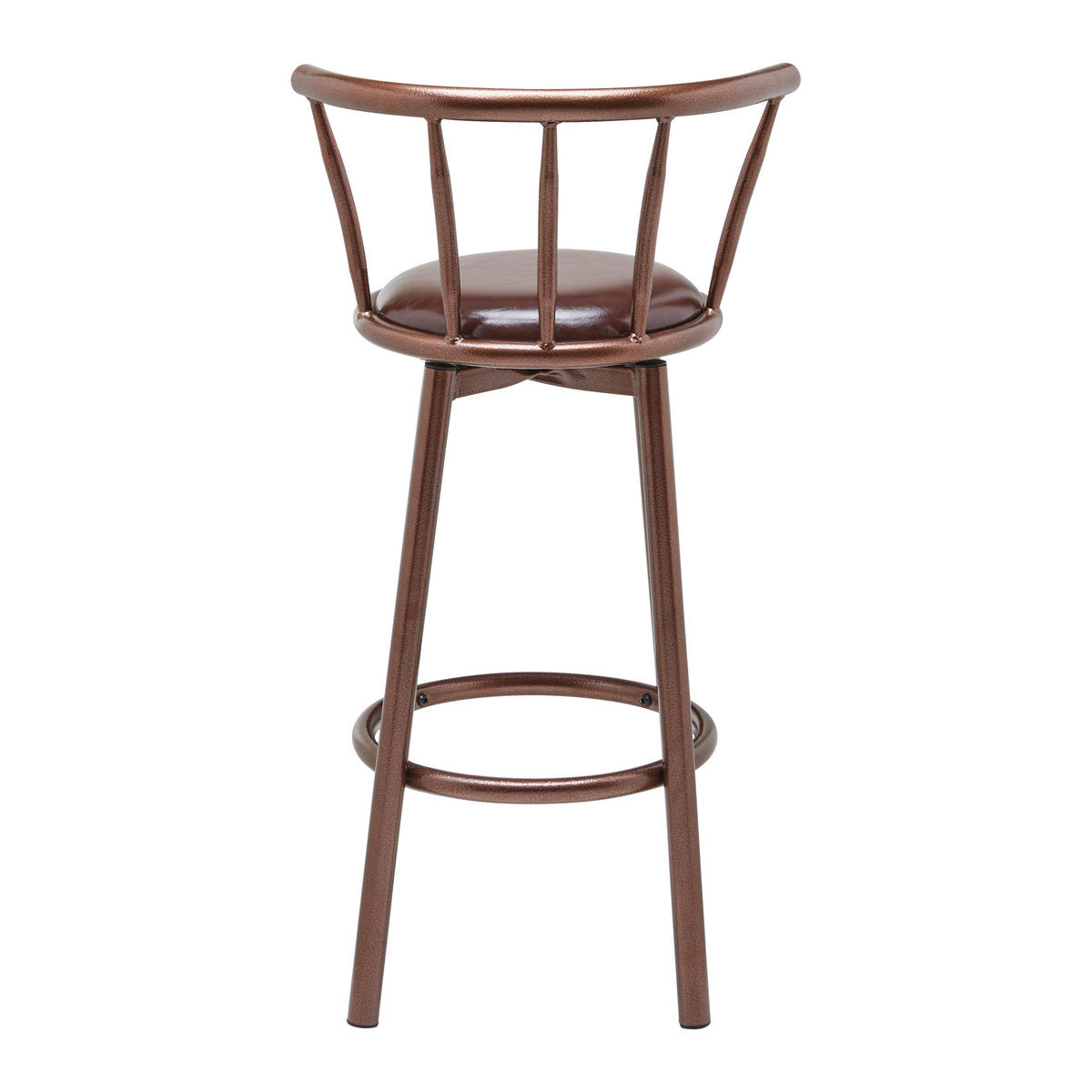 BARHOCKER-SET Fabio Braun Lederlook Gepolstert - Braun, Holz (43/96/52cm) - Bessagi Home