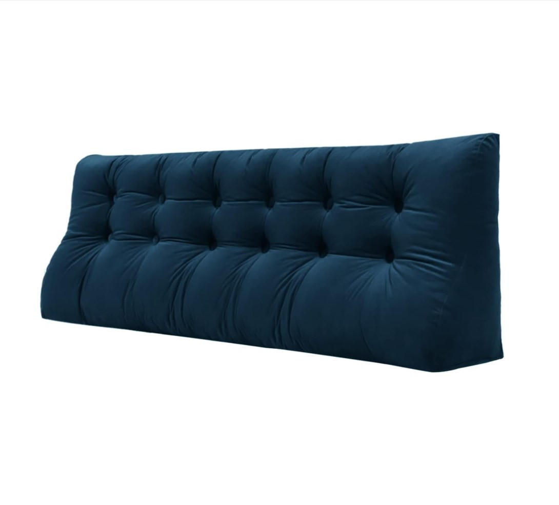 RÜCKENKISSEN Körperkontur Samtlook Blau 180 cm - Blau, Textil (55/180cm) - Vercart