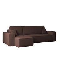 ECKSOFA Mit Schlaffunktion Und Bettkasten L-Form BEST Stoff Abriamo Braun Links - Braun, Holz/Textil (142/244cm) - Kaiser Möbel