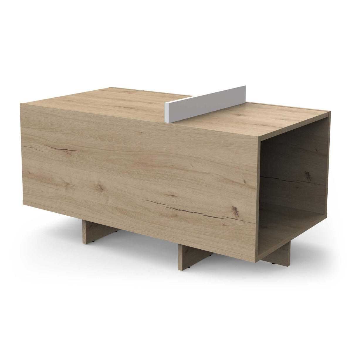 COUCHTISCH - lead 90,7/47,9/49,5 cm - Eschefarben, Holzwerkstoff (49.9/47.9/49.5cm) - Calicosy