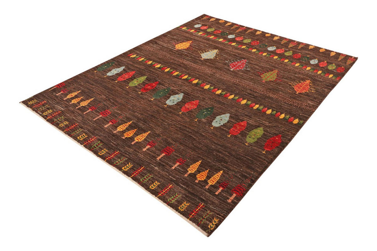 GABBEH-TEPPICH handgeknüpft Sonnat Braun 204/155 cm Schurwolle - Braun, Textil (155/204cm) - Looma
