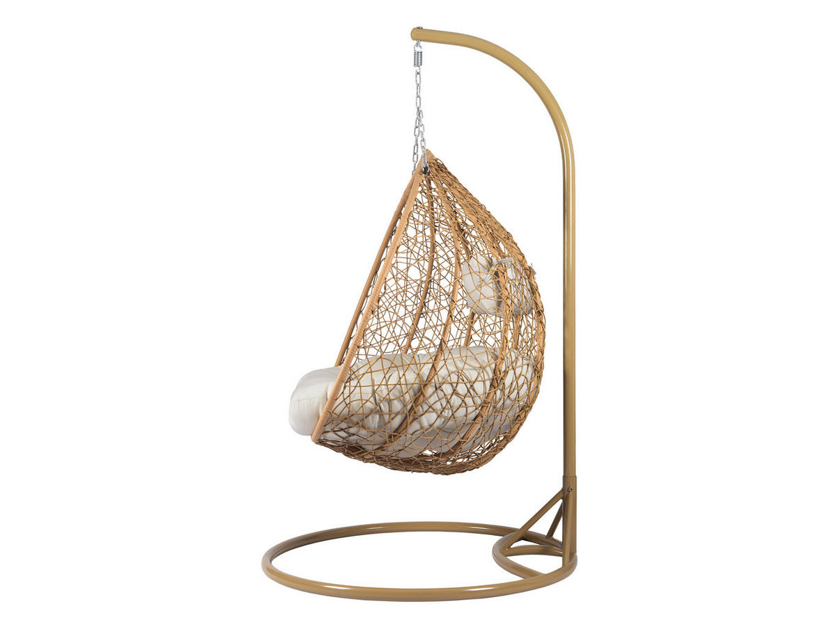 HÄNGESESSEL Olivia - Beige, Metall (132/200/120cm) - MIRJAN24