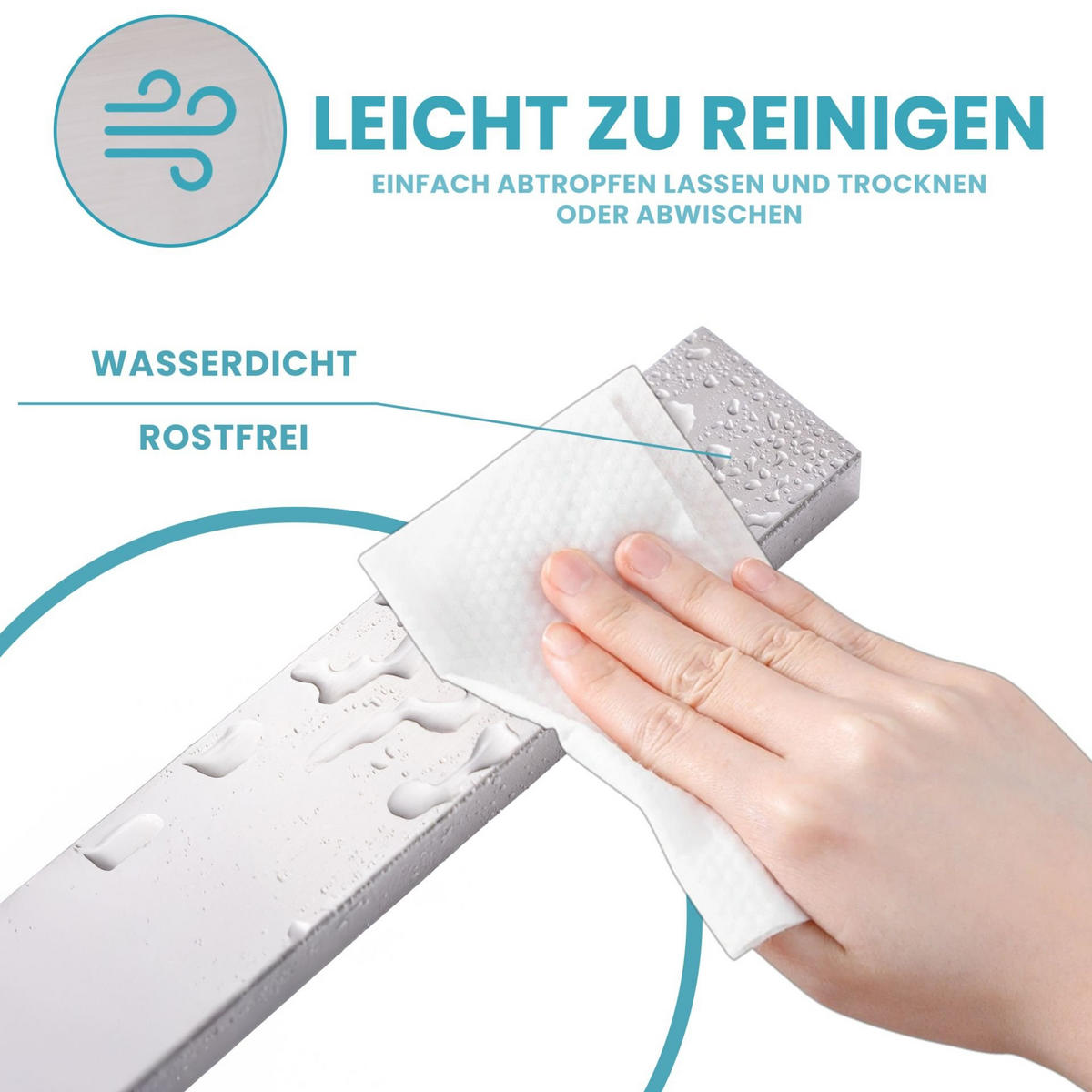 MESSERLEISTE 40cm inkl. 3 Haken Silber - Silberfarben, Metall (40/4/1.6cm) - CHEFGASTRO