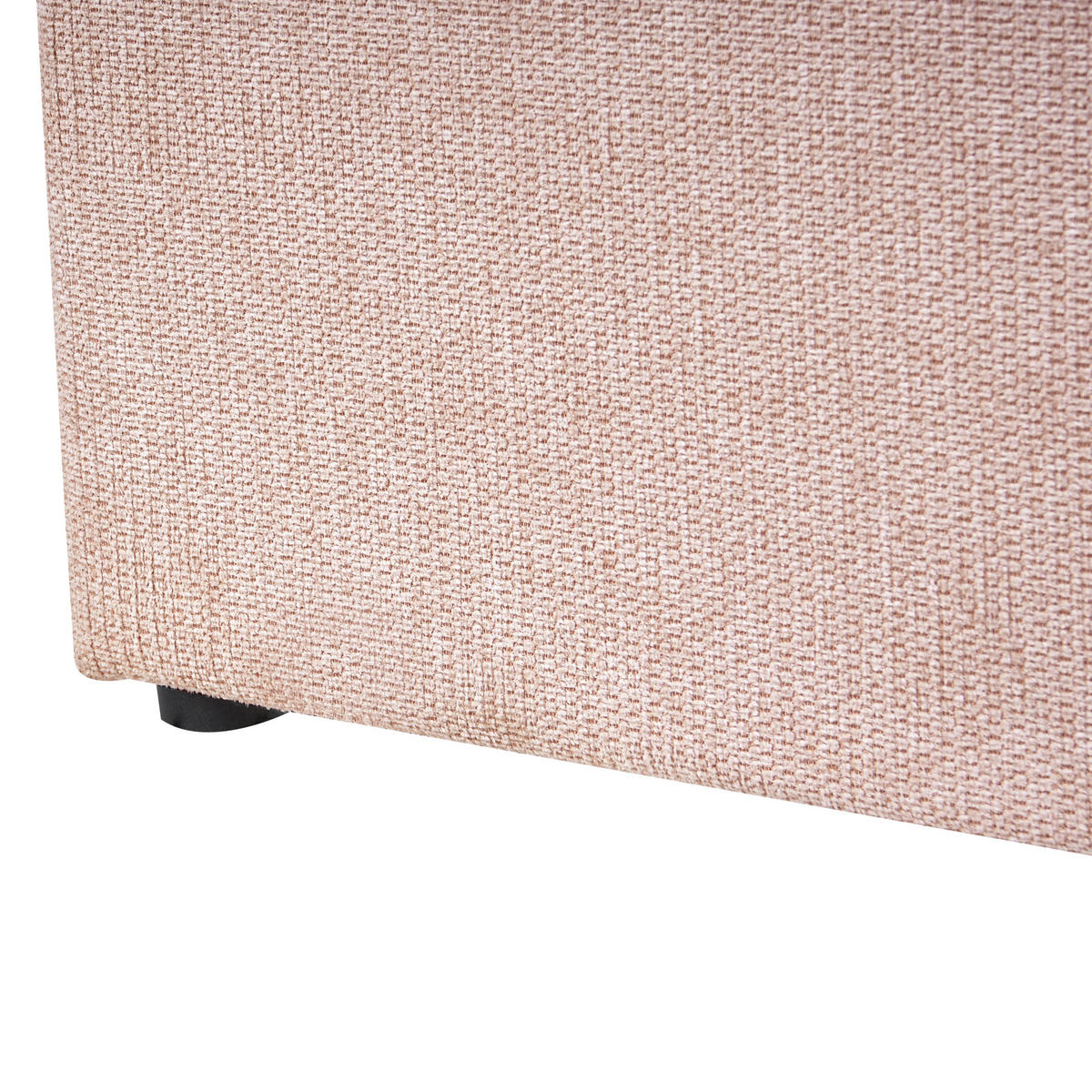 POSTEL s úložným prostorem 180/200 cm Látka Pastelově růžová Nanterre - růžová, textil (180/200cm) - Beliani