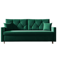 SOFA Flaschengrün ARO Mit Schlaffunktion - Grün, Textil (217/100/87cm) - Sepro Meble
