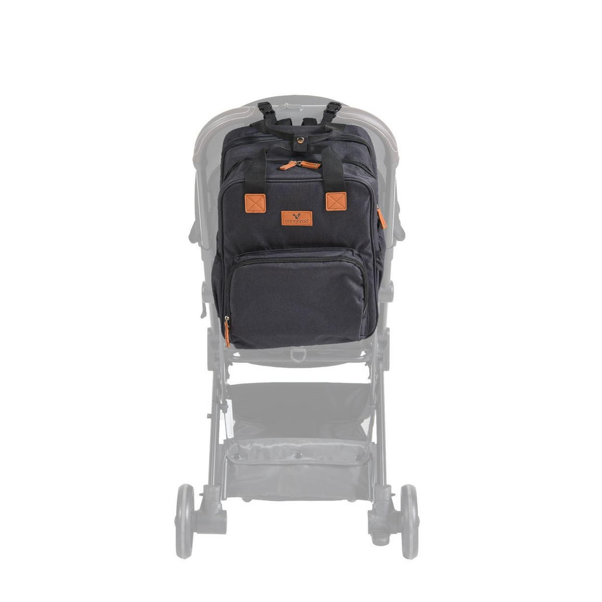 KINDERWAGENTASCHE Liana grau 2-in-1 Funktion, als Babybett nutzbar, als Rucksack verwendbar - Grau, Textil (31/43/9cm) - Cangaroo