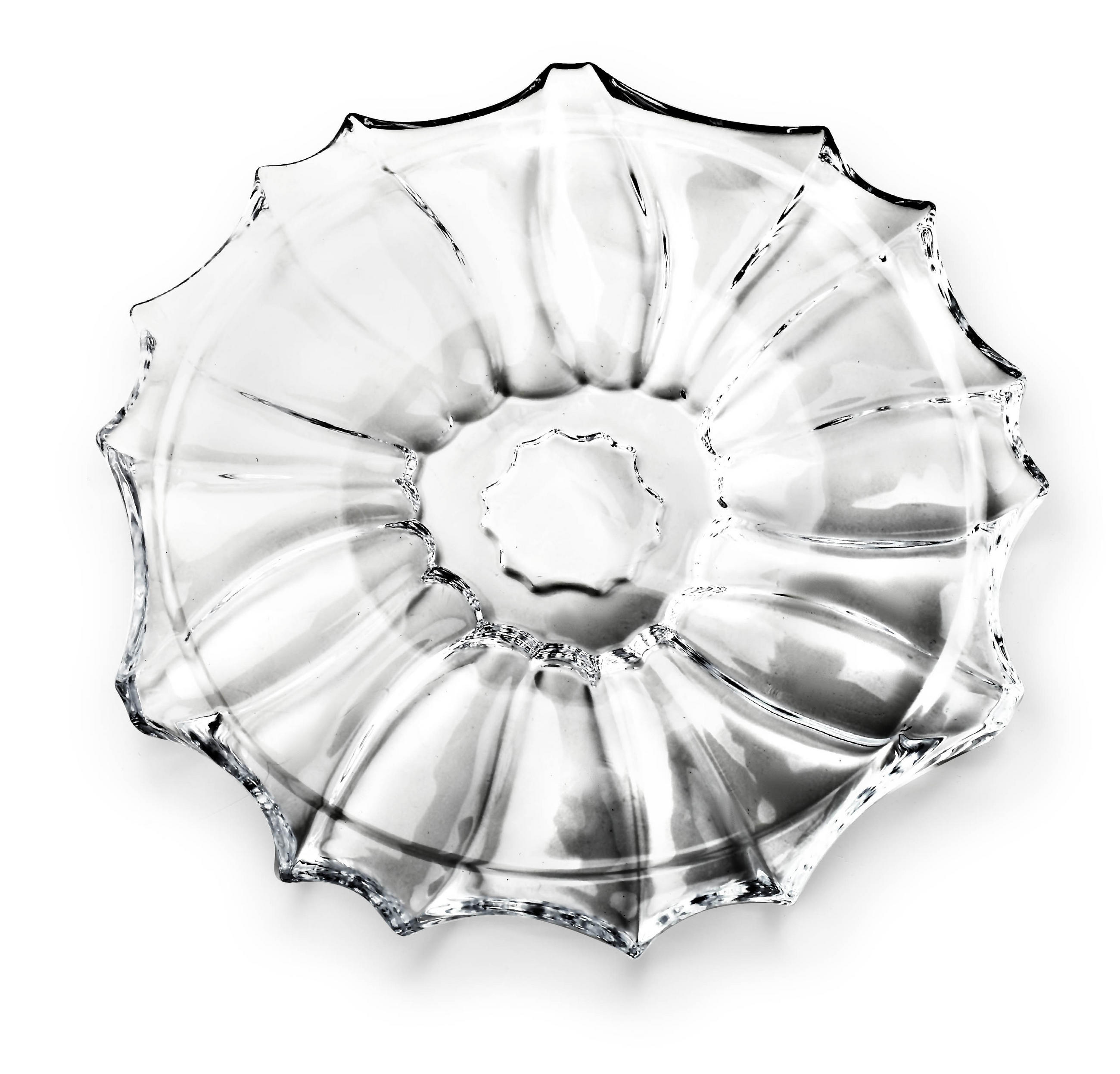 TELLER Camomile Transparent 33/33/2.5 cm Glas - Transparent, Glas (33cm) - Mondex