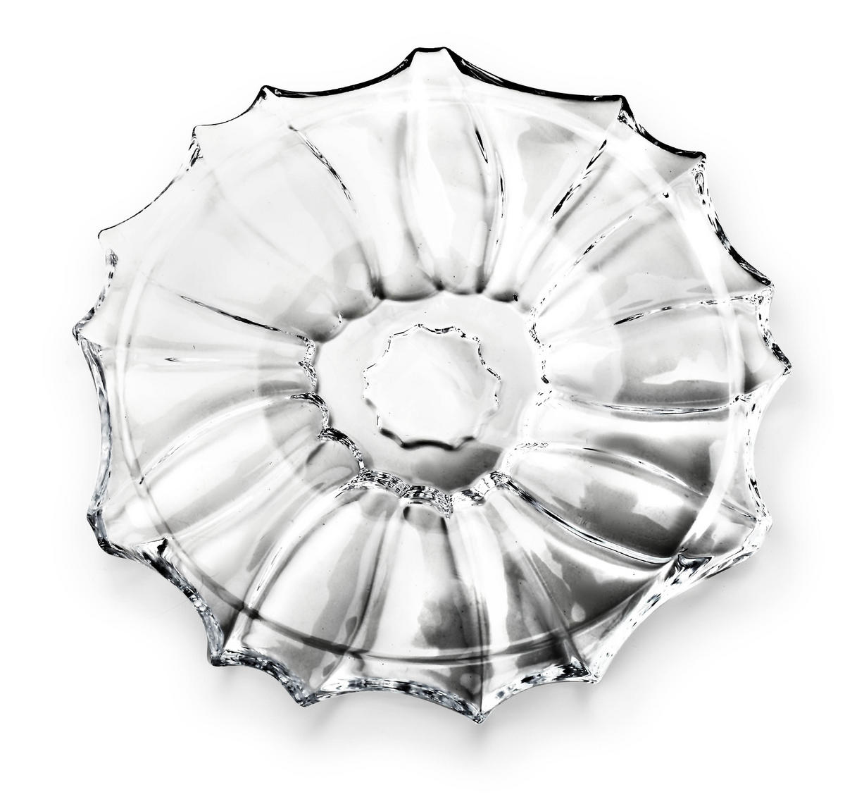 TELLER Camomile Transparent 33/33/2.5 cm Glas - Transparent, Glas (33cm) - Mondex