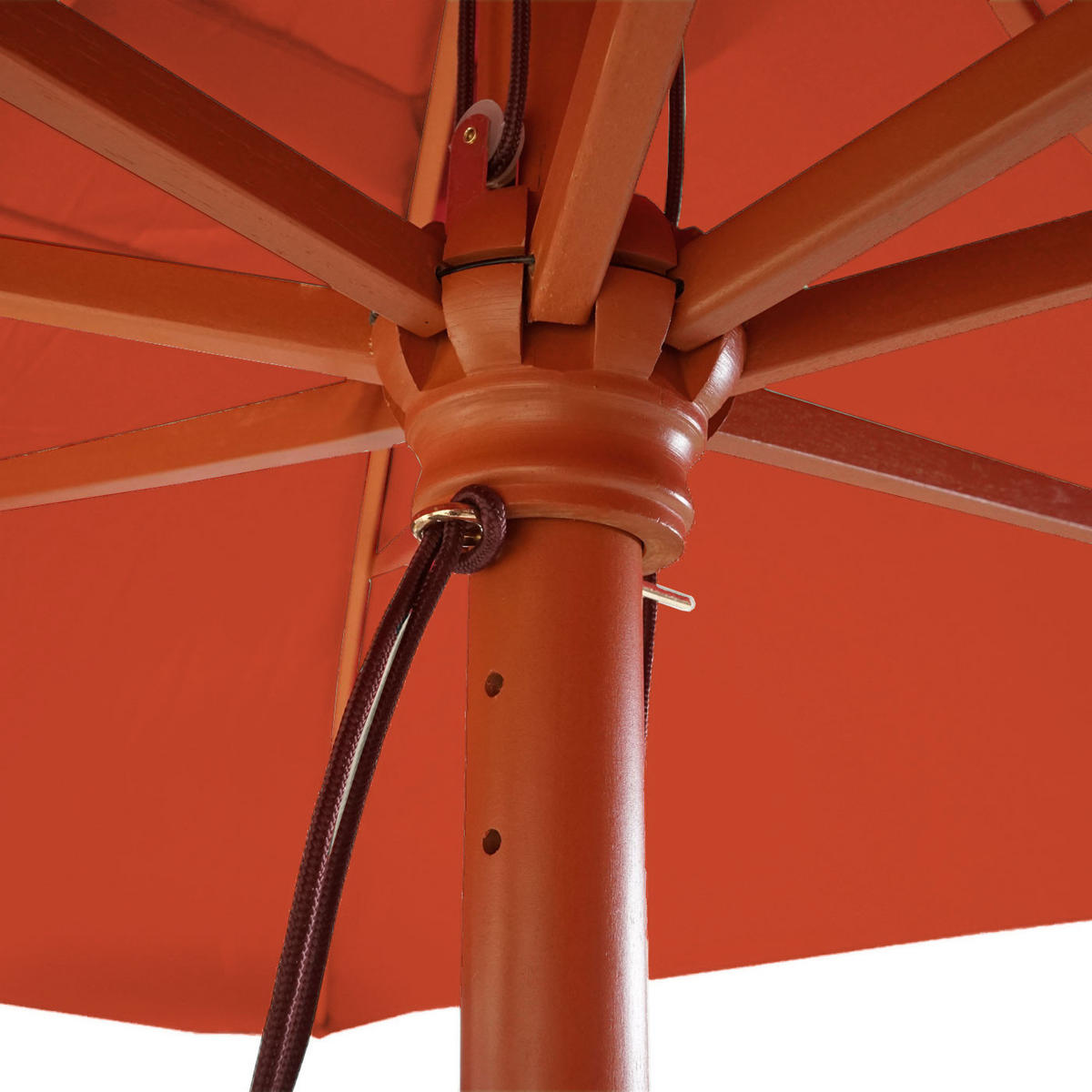 SONNENSCHIRM Orange - Orange, Holz (400/300cm) - MCW