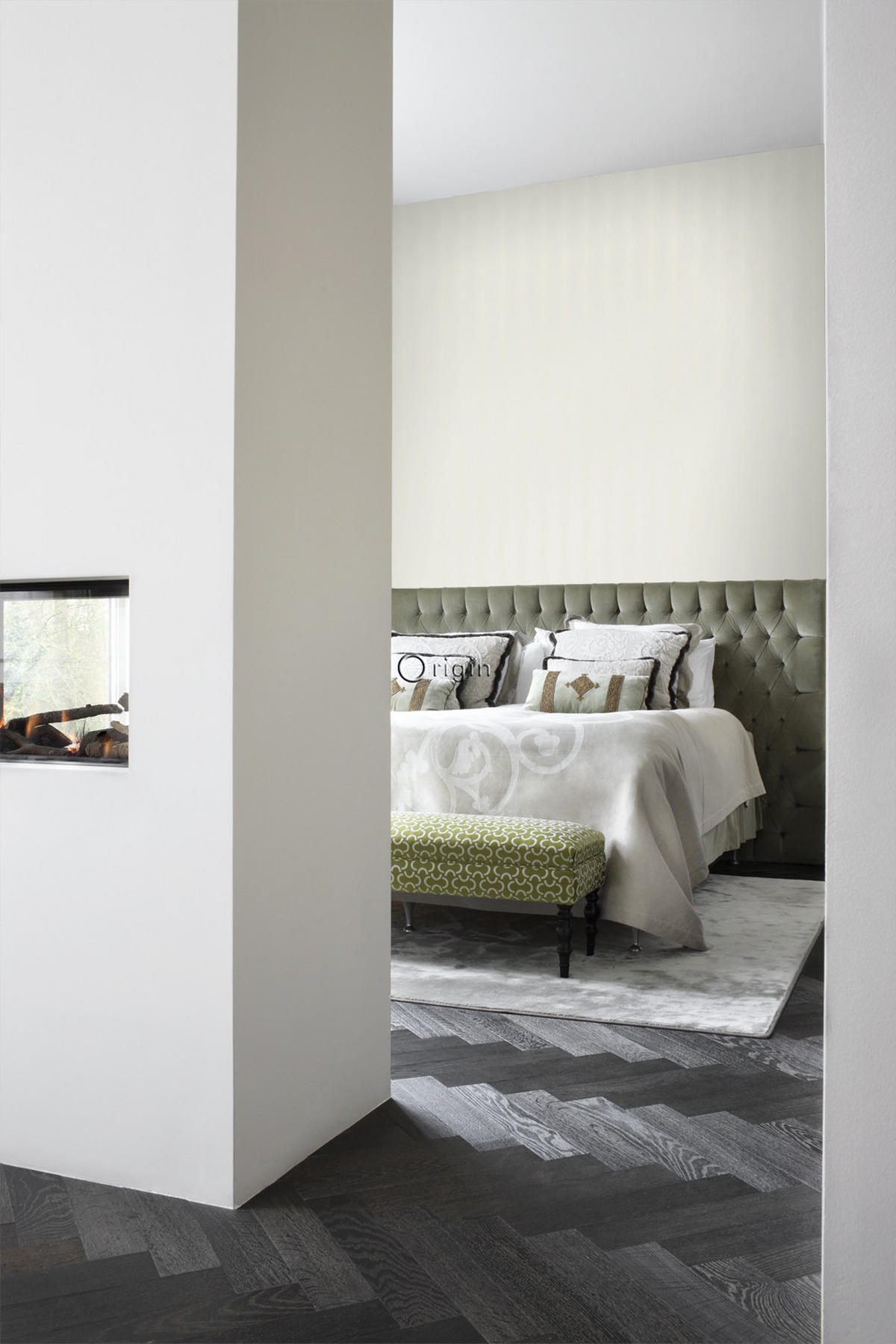 TAPETE grafisches Muster 53 cm x 10.05 m - Beige, Papier (53/1000cm) - Origin Wallcoverings