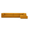 ECKSOFA rechts Ruby aus Cord gelb 5 Sitzplätze - Gelb, Textil (180/366cm) - Micadoni