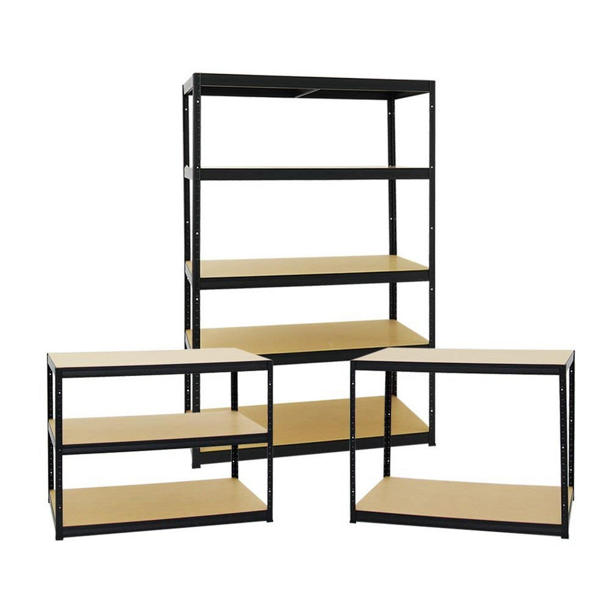 SCHWERLASTREGAL Big Elephant M 2er-Set mit 2x 180x120x60 cm Fachlast 250 kg Schwarz - Schwarz, Metall (240/180/60cm) - PROREGAL