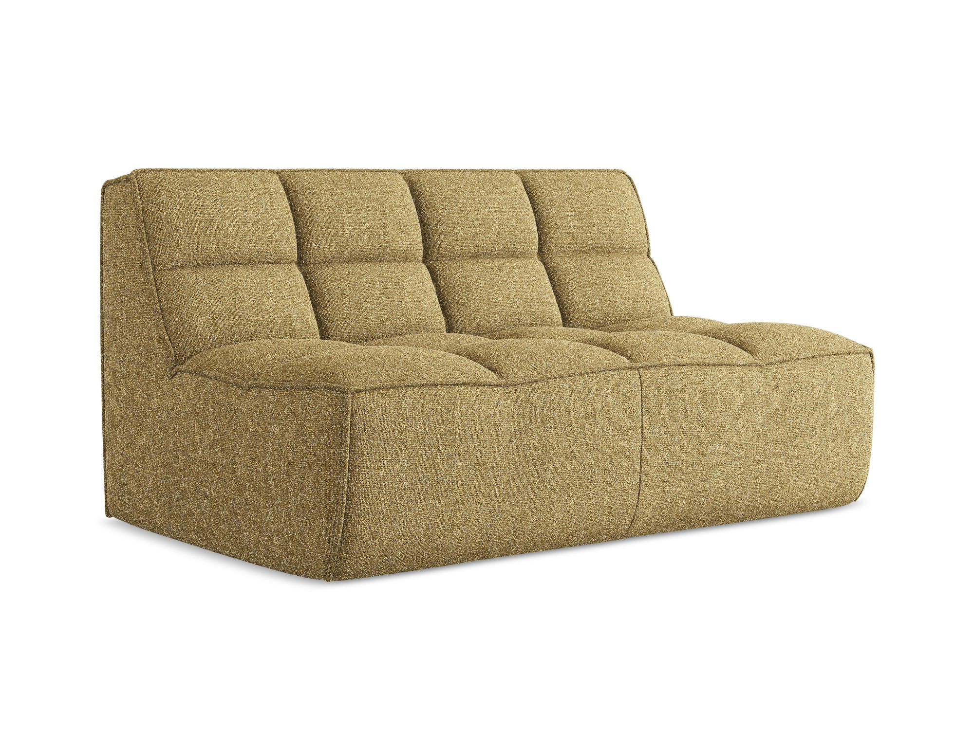 2-SITZER-SOFA Strukturstoff Stoff Gelb - Currygelb/Gelb, Kunststoff/Textil (160/75/93cm) - Makamii