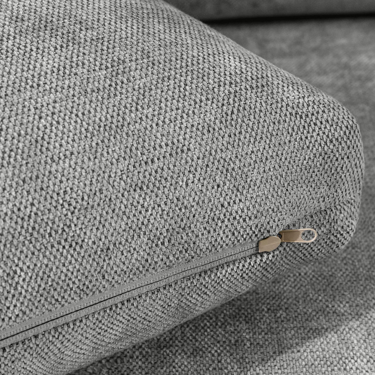 SOFA LUMO, 3-Sitzer, Grau - Schwarz/Grau, Holz/Holzwerkstoff (198/90/95cm) - KONSIMO®