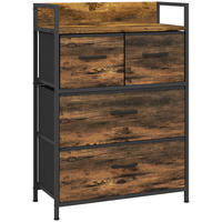 KOMMODE, Sideboard, Rustikal-Braun - Braun, Textil (29/85/60cm) - HOMCOM